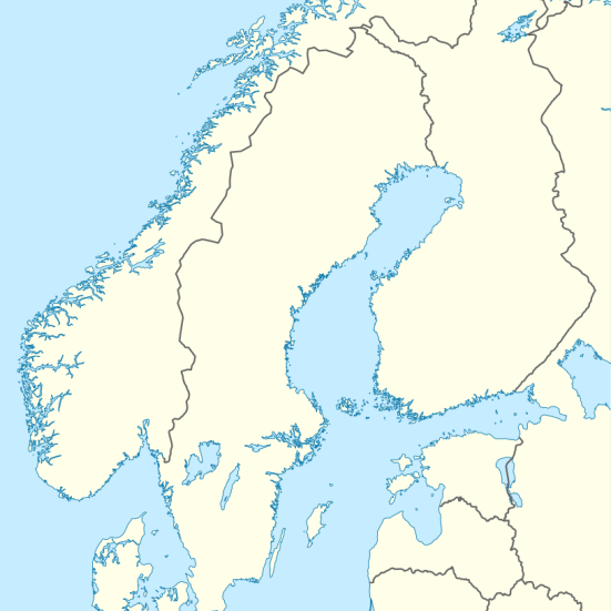 Kort over Skandinavien