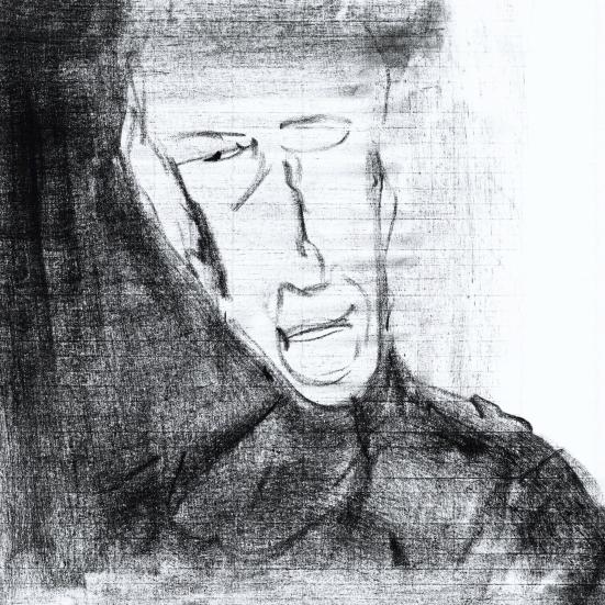 Sort og hvidt maleri af Piet Lincken. 