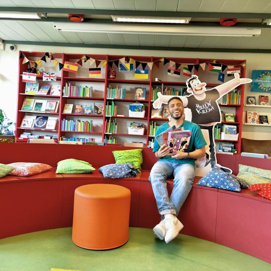 Hamza, høtlæser, Vollsmose Bibliotek, frivillig