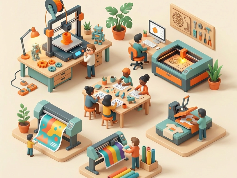 Små figurer i makerspace