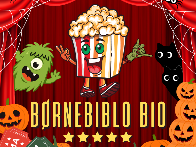 Logo til Børnebiblo bio med tema halloween