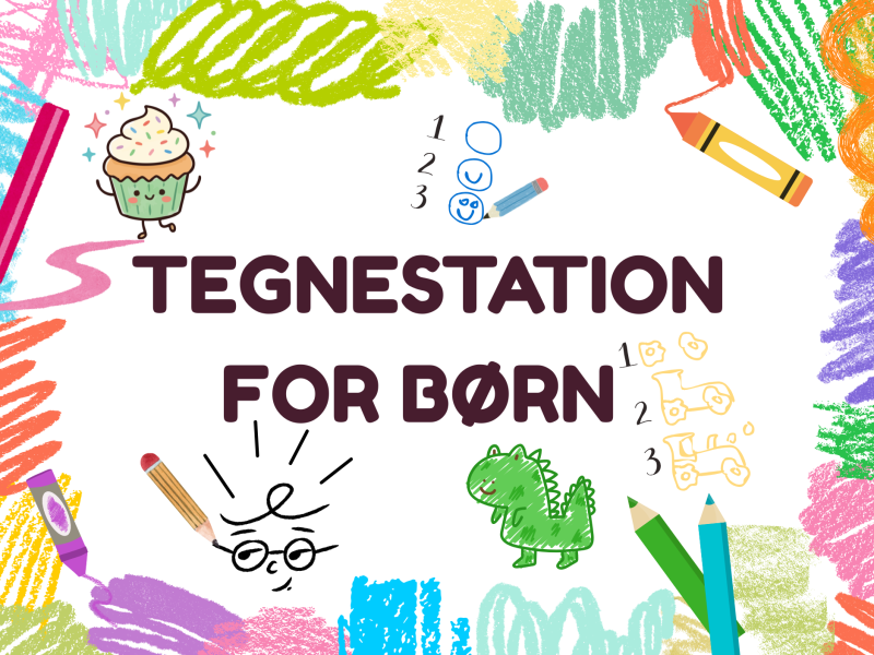 Logo for tegnestation med tema tegn så det ligner