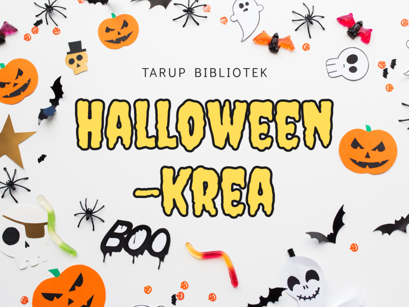 Halloween-krea på Tarup Bibliotek 