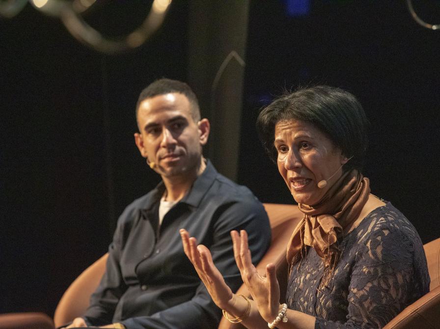 Abdel Aziz og hans mor Souad Tah