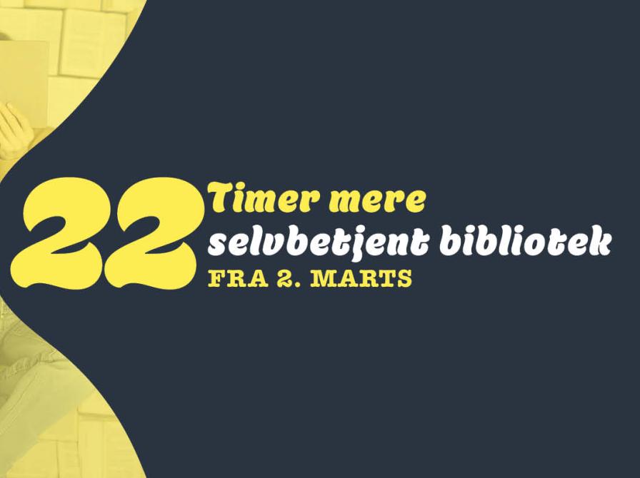 22 timere mere åben på Tarup Bibliotek