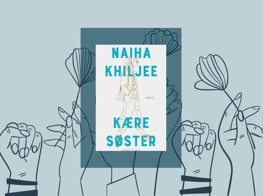 Bogens forside med baggrund af kvindehænder med kampudtryk.