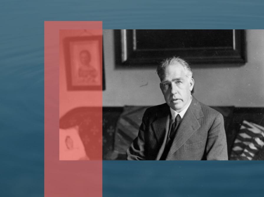 Grafik med Niels Bohr